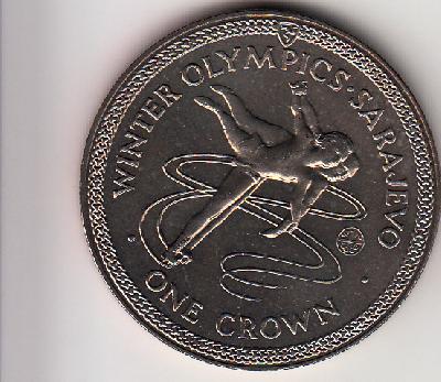 Beschrijving: 1 Crown  W-OLYMPIC 84 FIG.SKATING